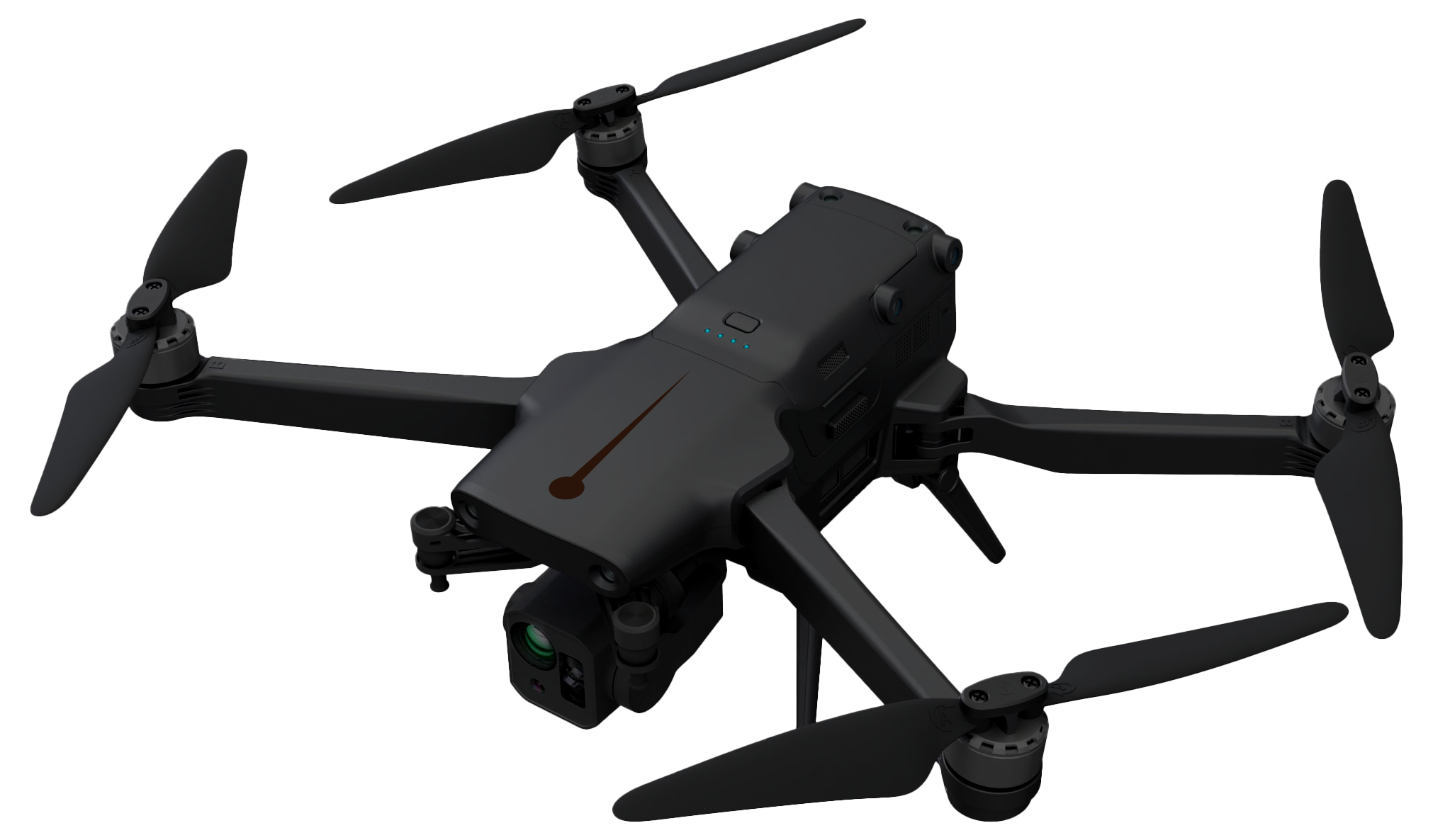 Drone flying at dusk