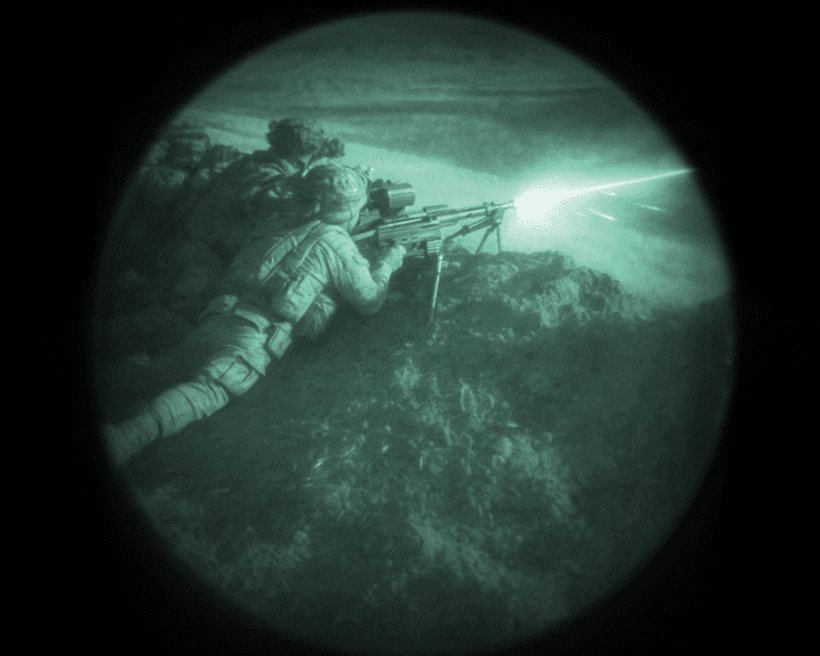 AAD night vision monocular in use